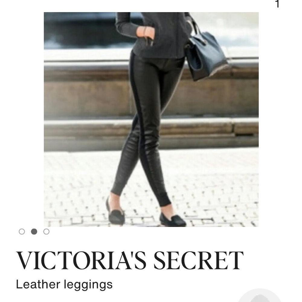 VS Victoria Sport faux leather front legging NWOT Sz L